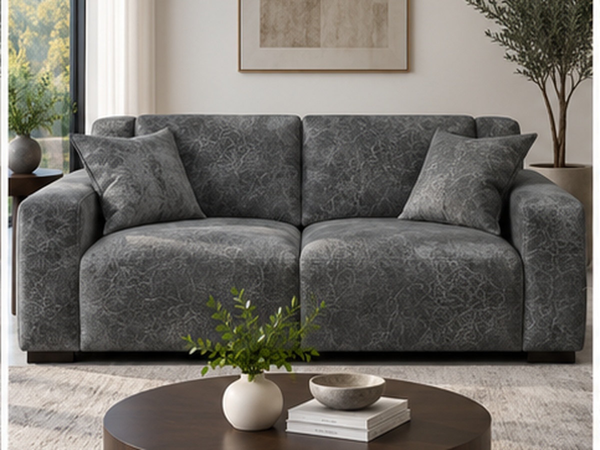 Briston velvet upholstery fabric, Gray colorway